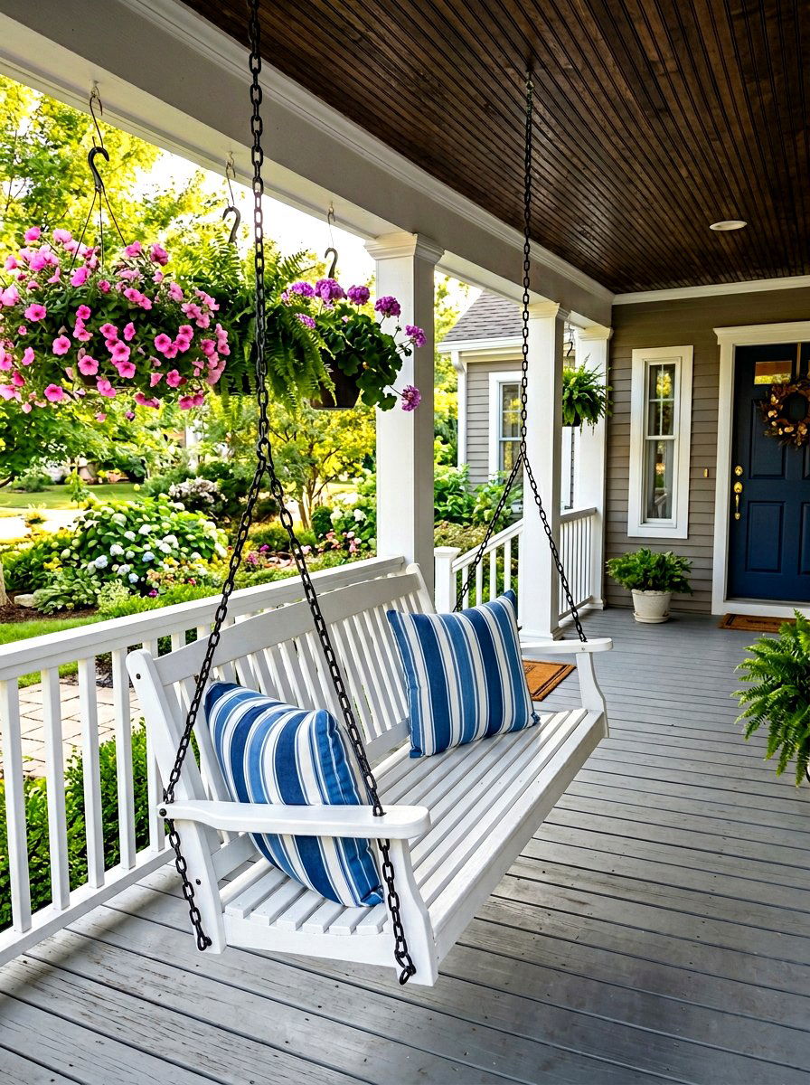 Front Porch Swing - 30 curb appeal ideas