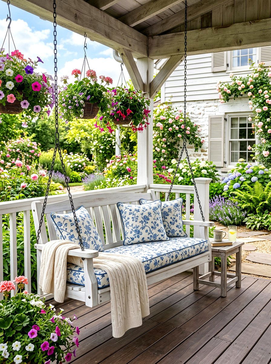 Front Porch Swing - 30 spring front entry ideas