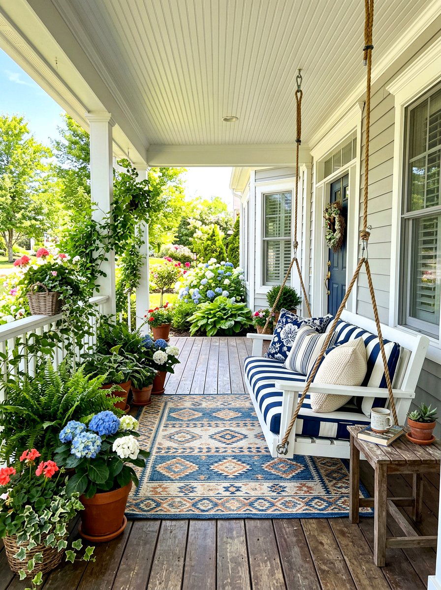 Front Porch Swing - 30 cottage exterior ideas