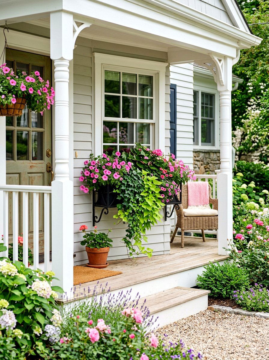 Front Porch Window Boxes - 30 tiny front porch ideas