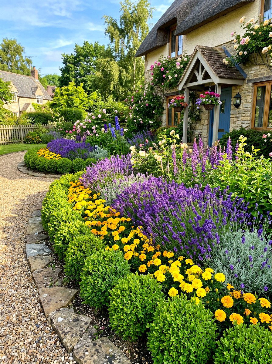 Front Yard Border - 30 small flower bed ideas