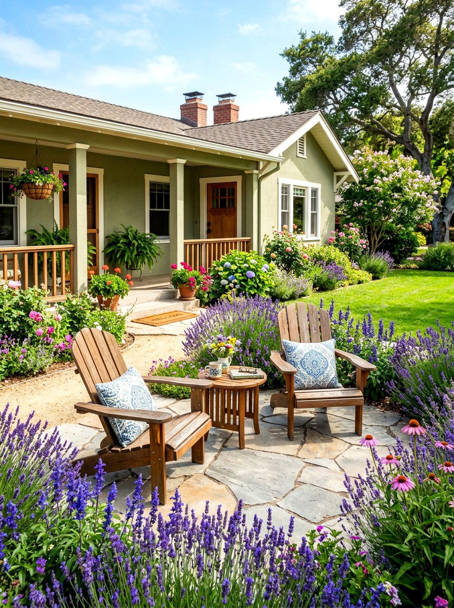 Front Yard Bungalow Seating Area - 30 bungalow front yard ideas