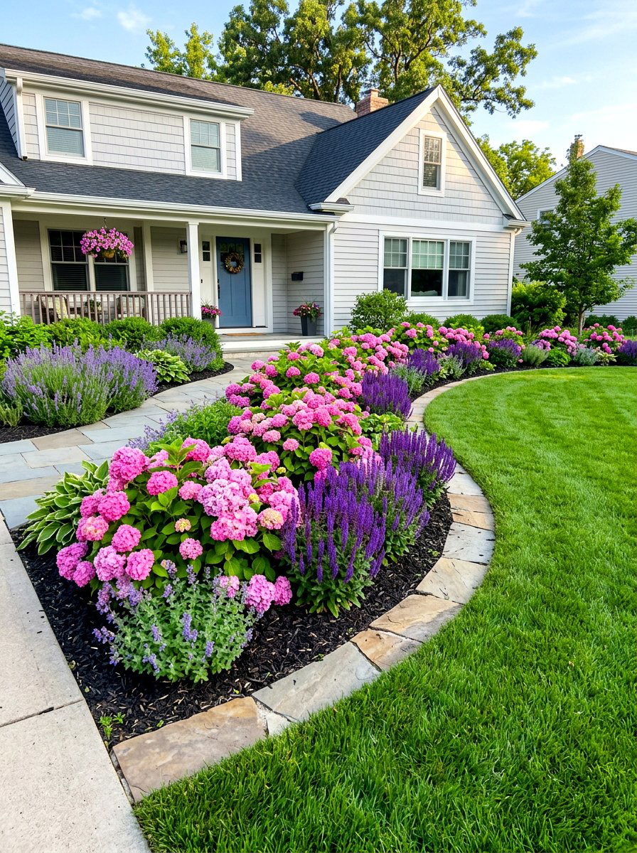 Front Yard Curved Flower Bed - 30 curved flower bed ideas