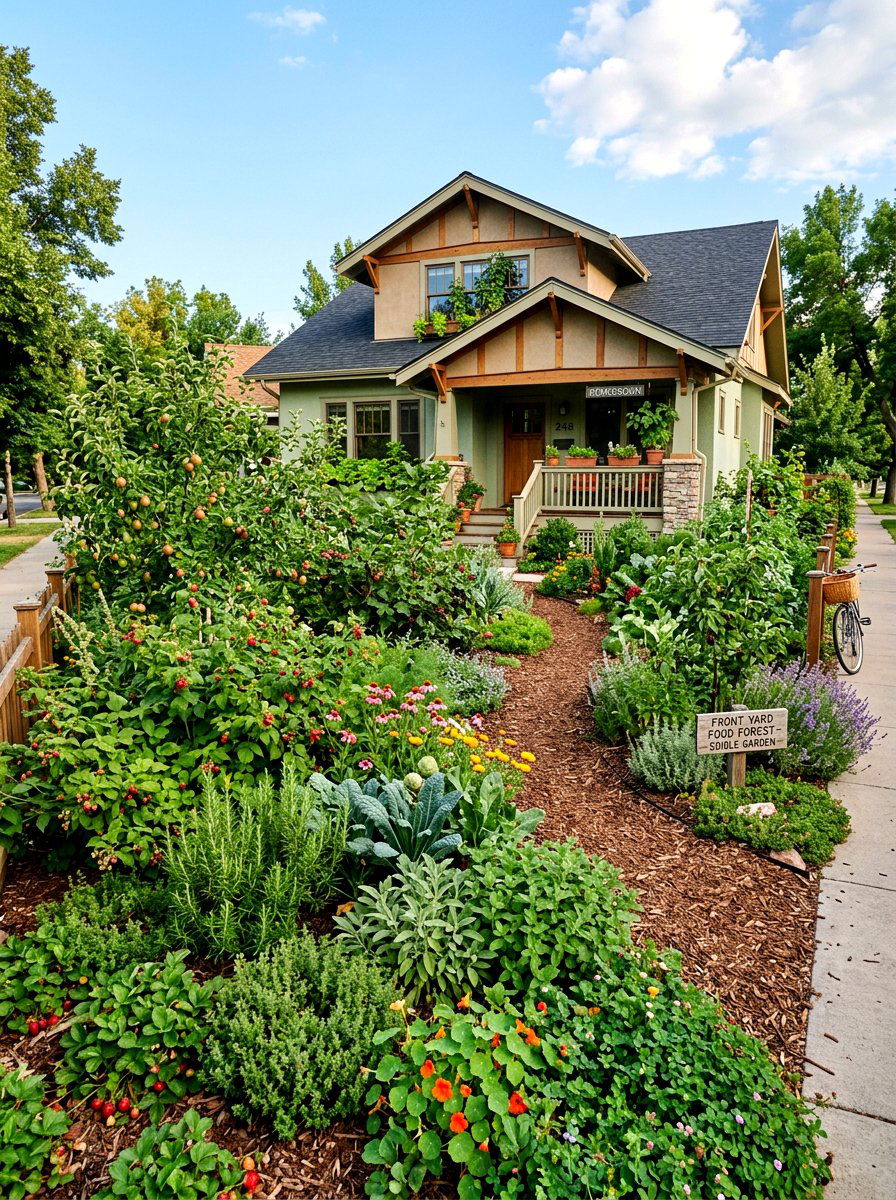Front Yard Food Forest - 30 edible landscaping ideas
