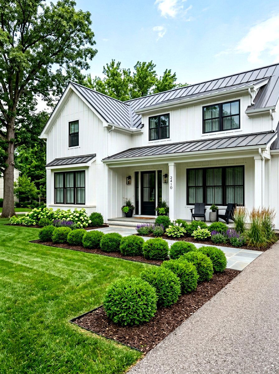 Front Yard Foundation Planting - 30 boxwood garden ideas