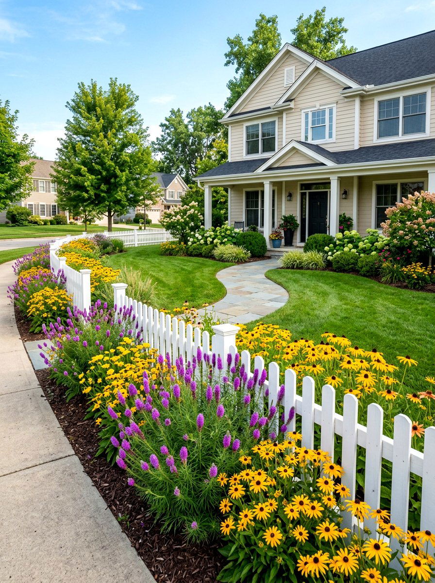 Front Yard Garden - 30 native wildflower backyard ideas