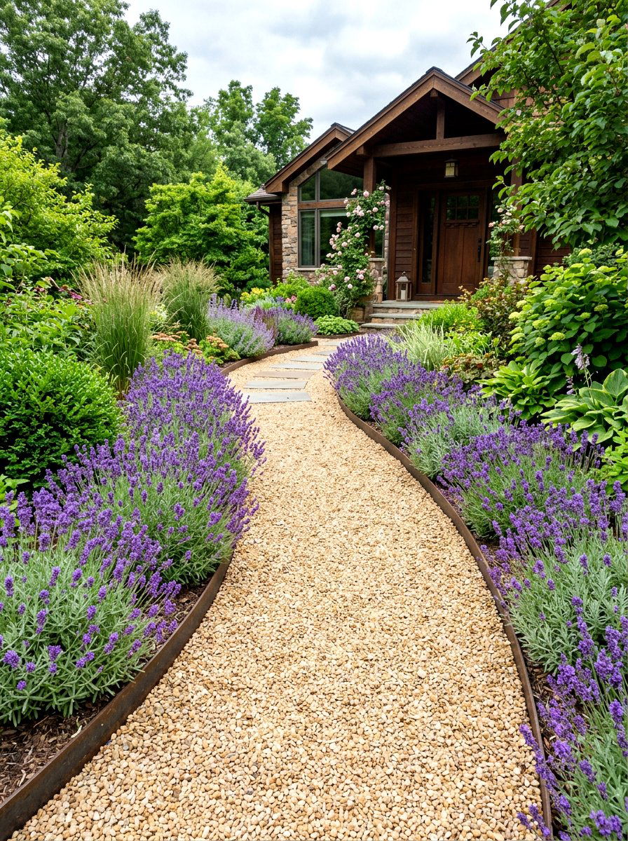 Front Yard Gravel Pathway - 30 simple front yard ideas