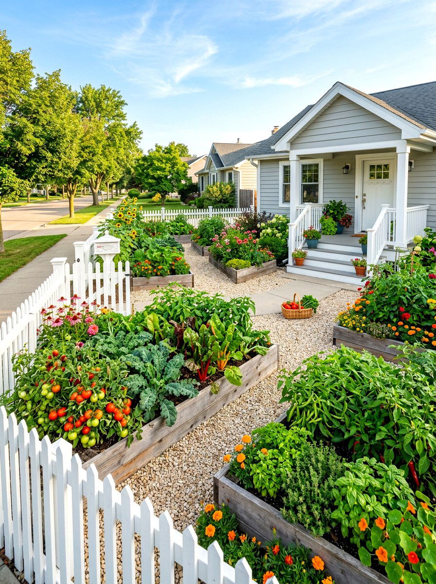 Front Yard Harvest - 30 vegetable garden harvest ideas