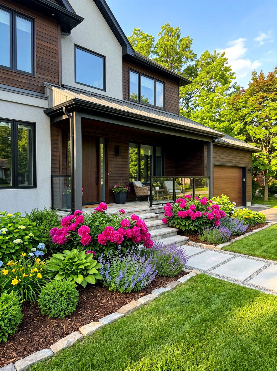Front Yard Peony Display - 30 peony garden bed ideas