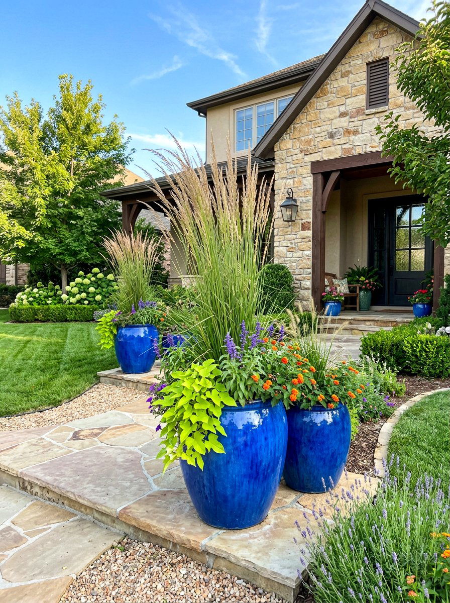 Front Yard Potted Plants - 30 simple front yard ideas