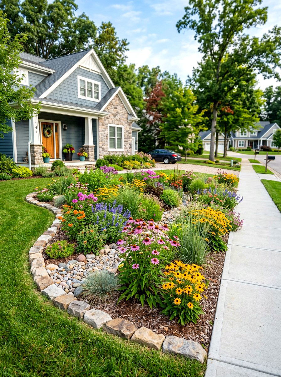 Front Yard Rain Garden - 30 rainwater garden ideas