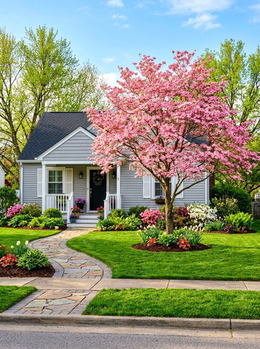 Front Yard Trees - 30 curb appeal ideas for small homes