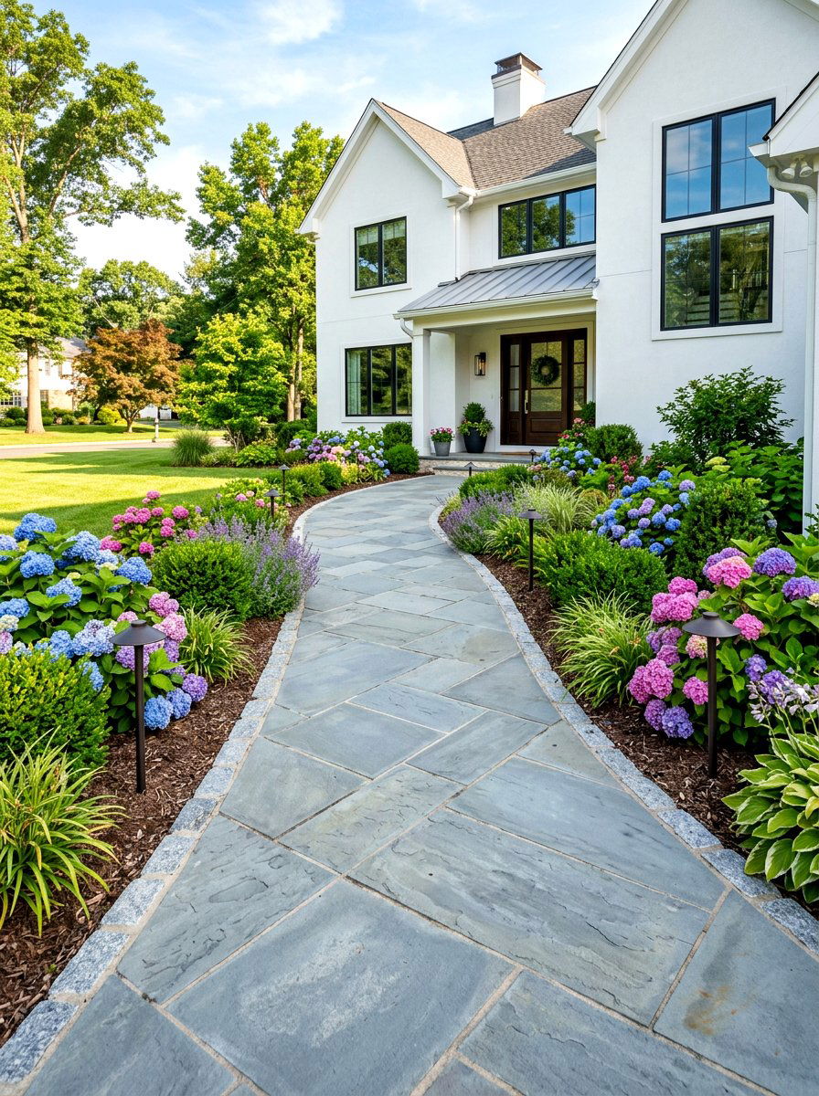 Front Yard Walkway - 30 stone walkway ideas