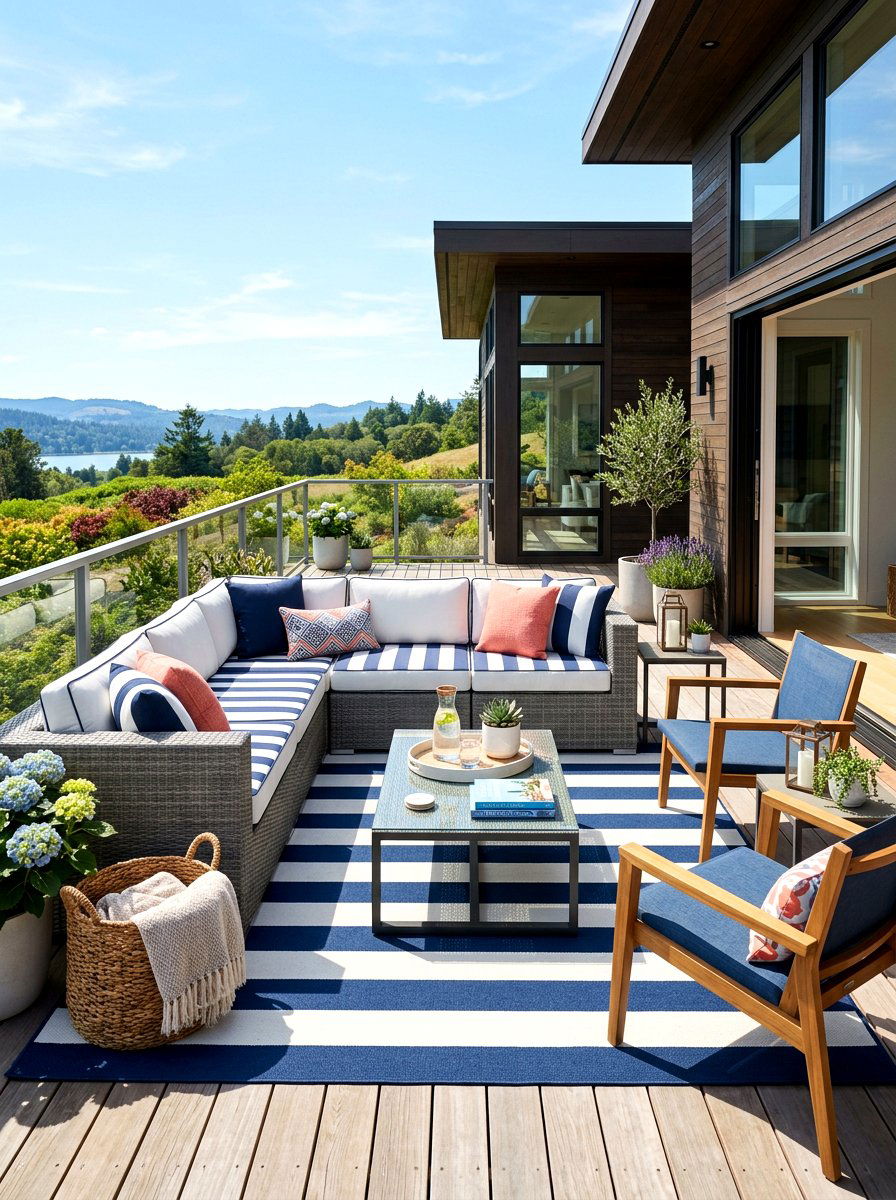 Front deck furniture - 30 front yard seating ideas
