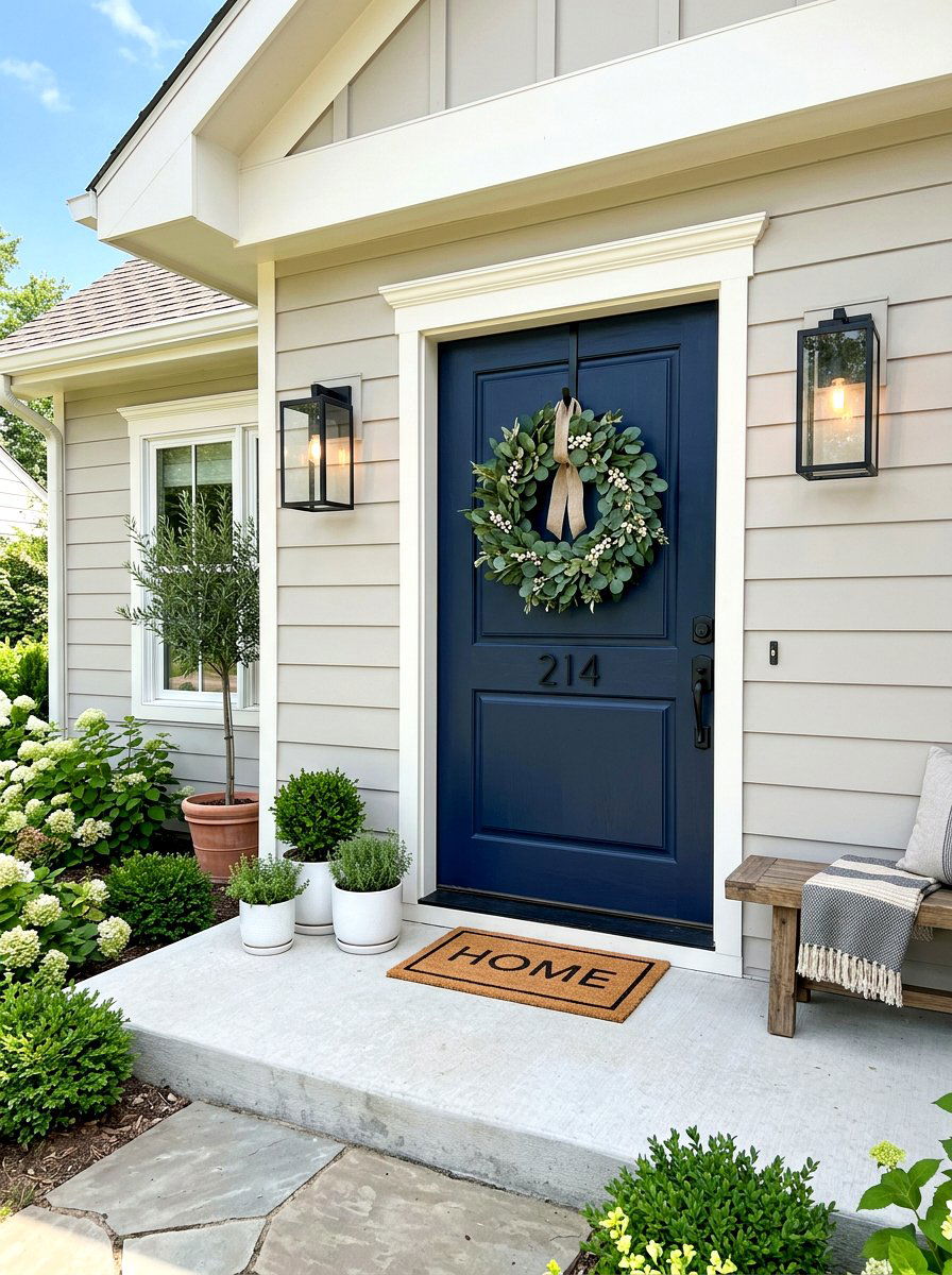 Front door wreath - 30 stoop decor ideas
