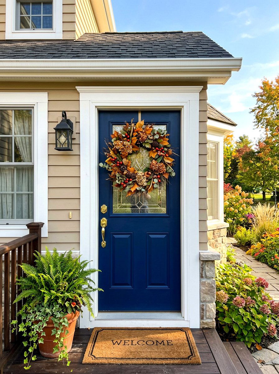 Front door wreath - 30 fall reset home ideas