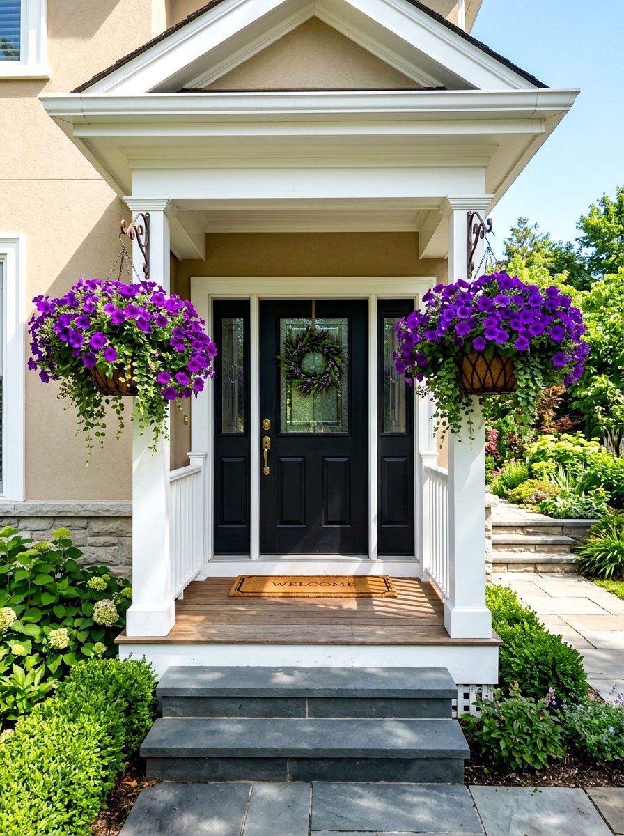 Front porch hanging basket - 30 hanging flower basket ideas