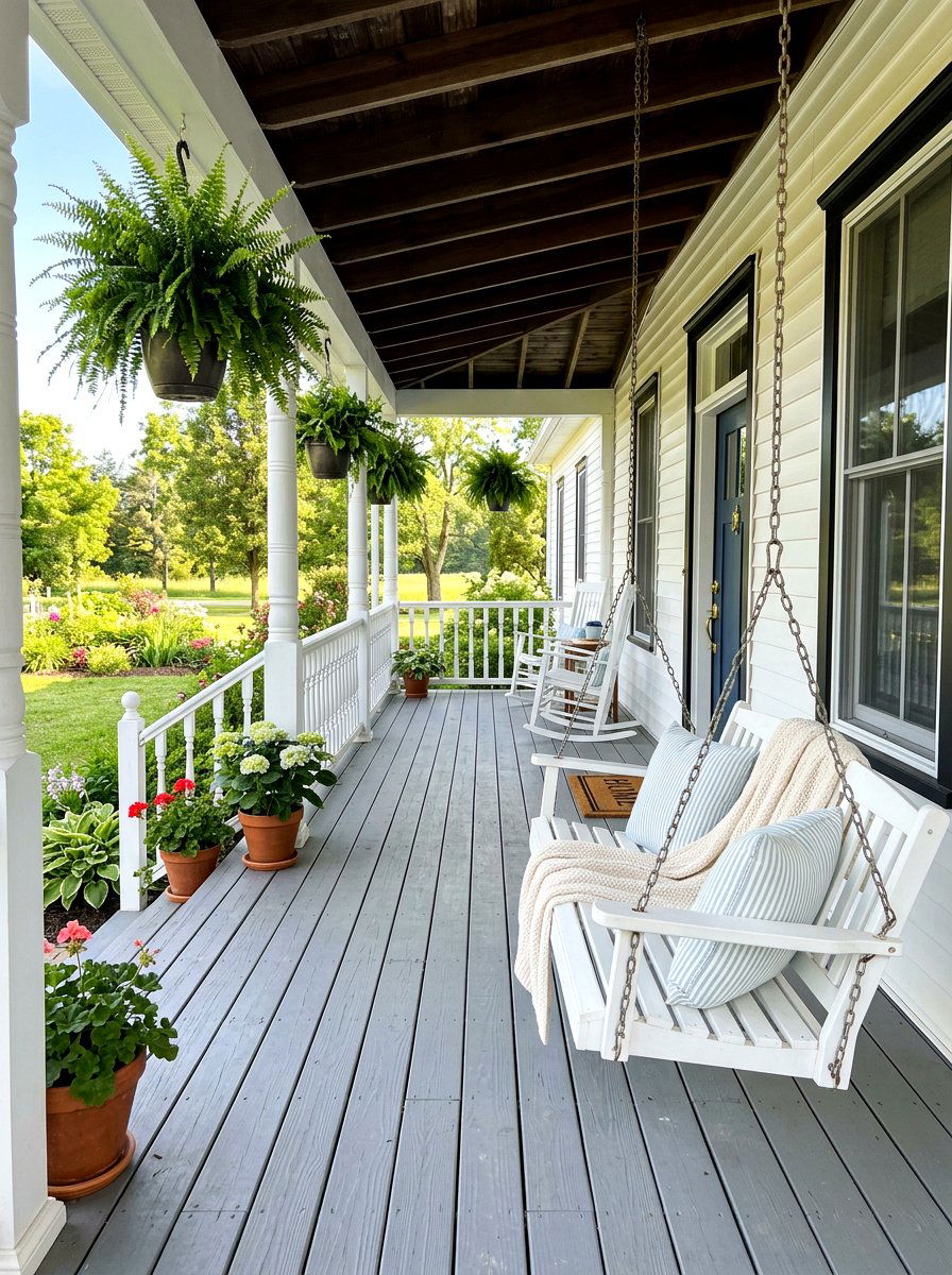 Front porch swing - 30 front yard seating ideas