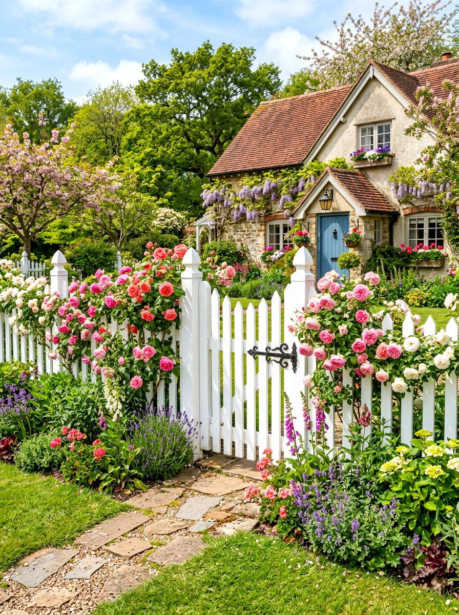 Front yard fence - 30 curb appeal landscaping ideas