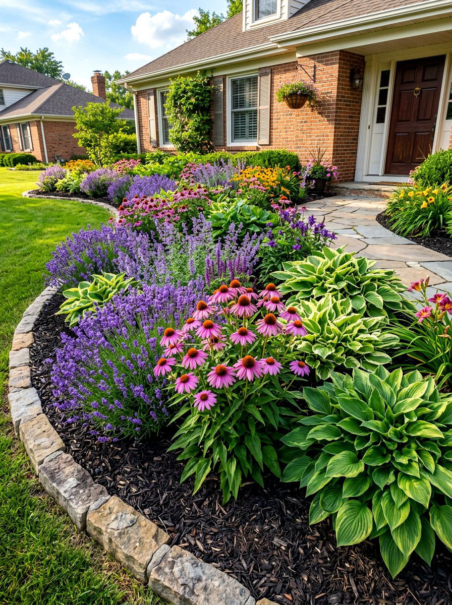 Front yard flower bed - 30 curb appeal landscaping ideas