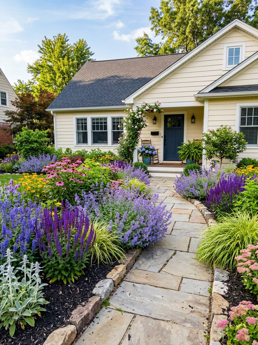 Front yard perennial garden - 30 perennial flower bed ideas
