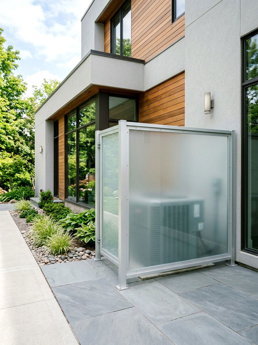 Frosted Glass AC Panel - 30 air conditioner screen ideas