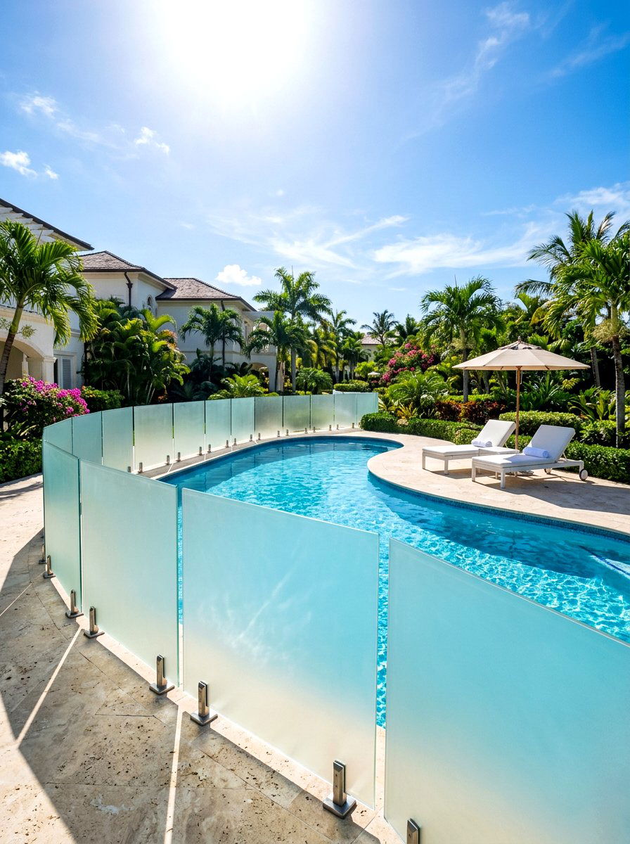 Frosted Glass Fence - 30 modern fence ideas