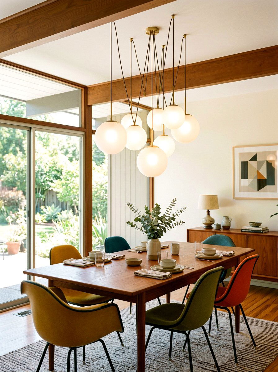Frosted Glass Globe Dining Room - 30 sculptural lighting dining room ideas