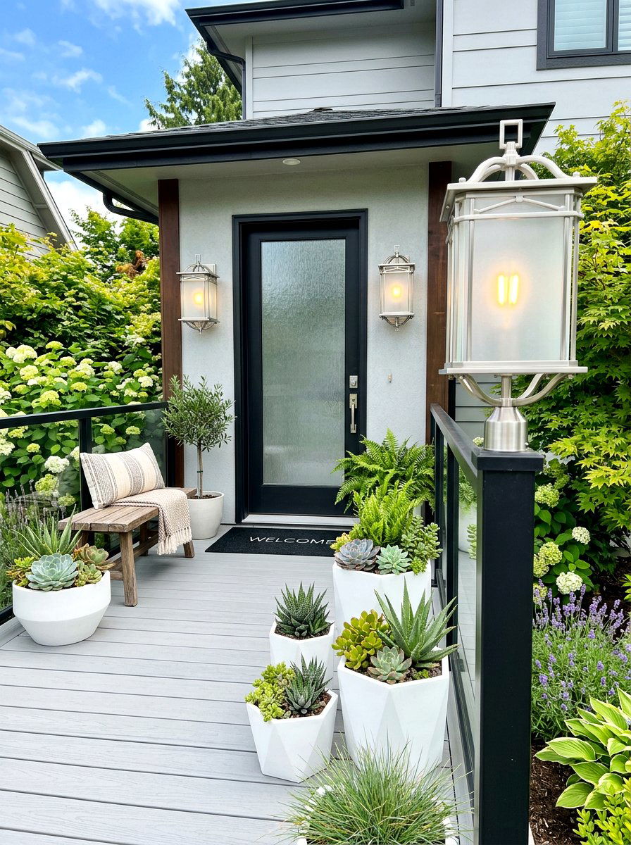 Frosted Glass Outdoor Lantern - 30 porch lantern ideas
