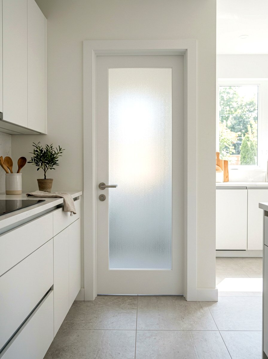 Frosted Glass Pantry Door - 30 pantry door ideas