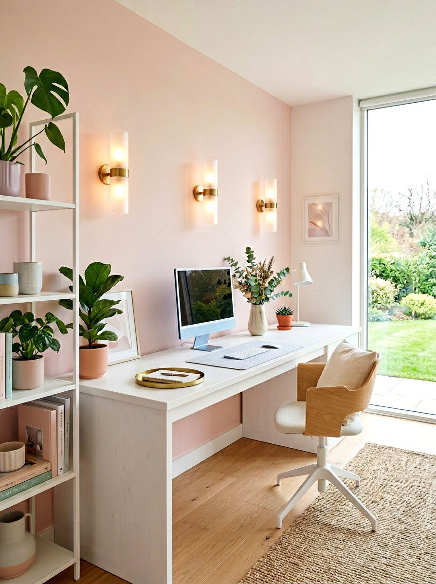 Frosted Glass Sconce - 30 home office lighting ideas