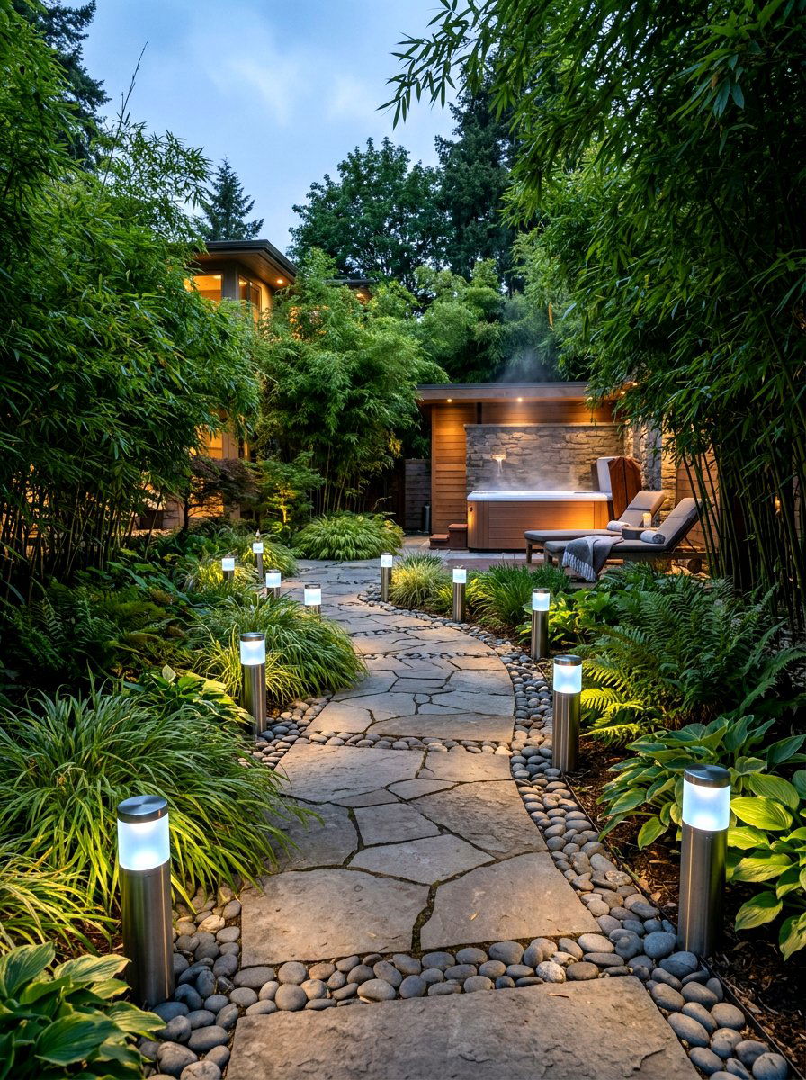 Frosted Lens Path Lights - 30 pathway lighting ideas
