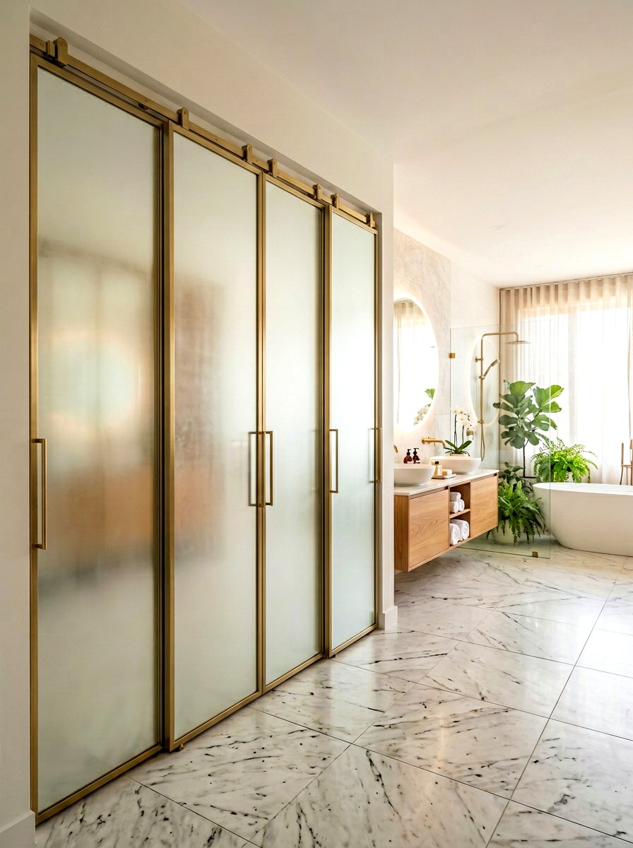 Frosted Mirrored Closet Doors - 30 mirrored closet ideas