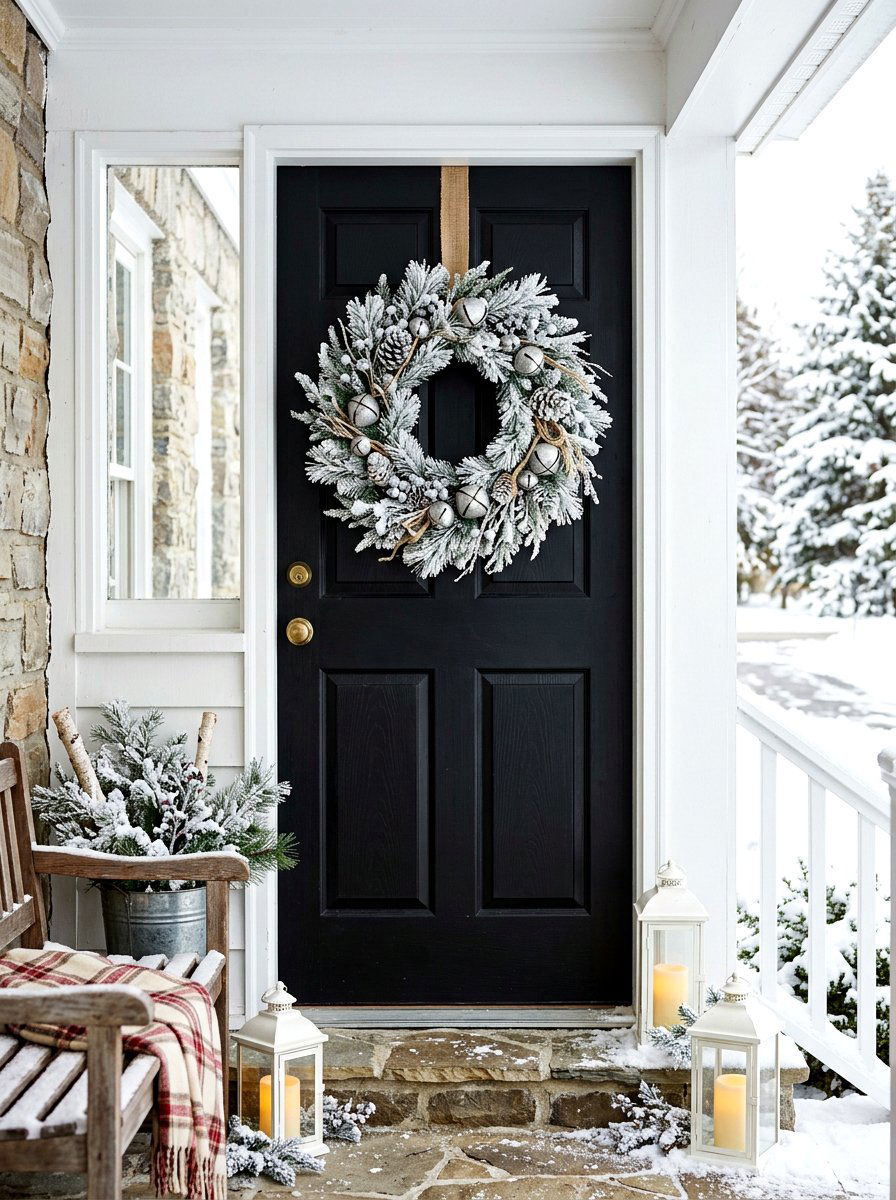 Frosted Pine Wreath - 30 winter wreath ideas