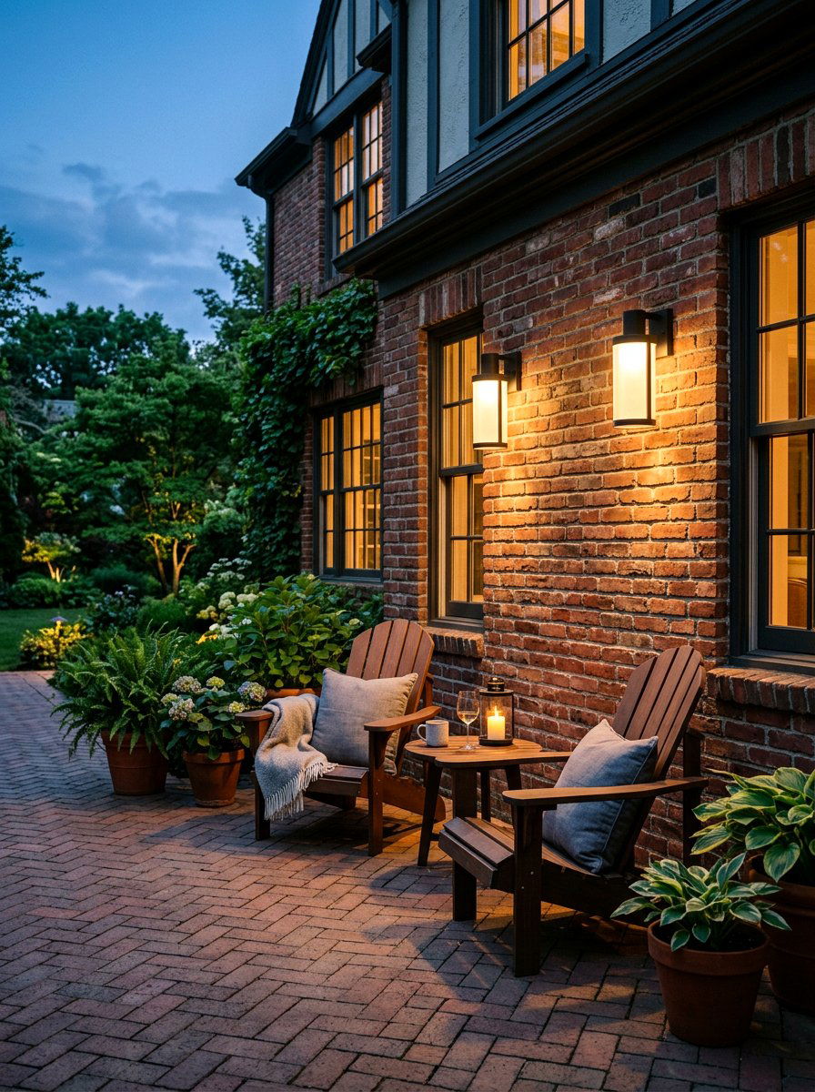 Frosted Wall Sconces - 30 no harsh light patio ideas