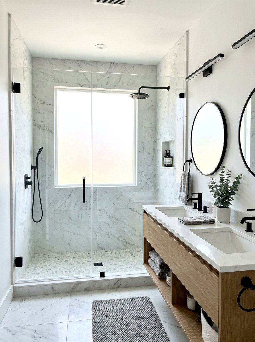 Frosted Window Film - 30 shower window privacy ideas