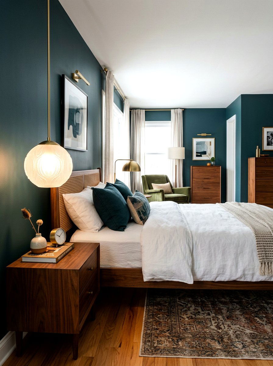 Frosted glass pendant - 30 circadian bedroom lighting ideas