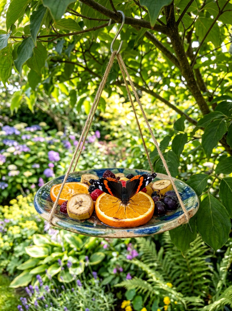 Fruit Feeder Station - 30 butterfly haven backyard ideas