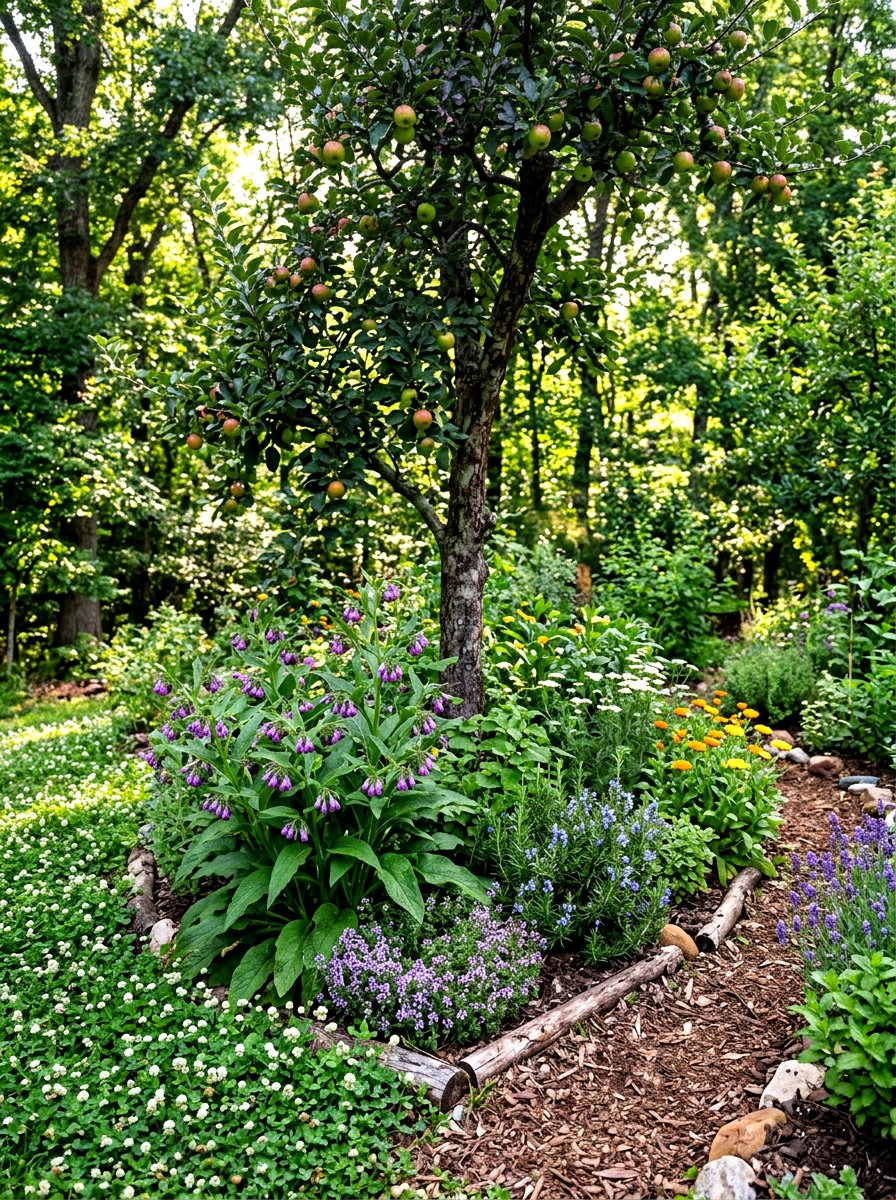 Fruit Tree Guild System - 30 orchard backyard ideas