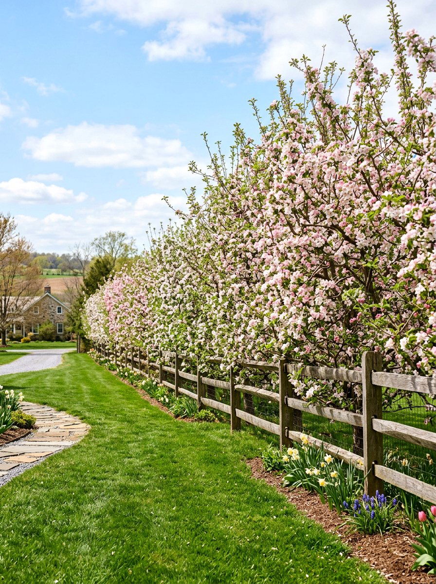 Fruit Tree Hedge - 30 edible landscaping ideas