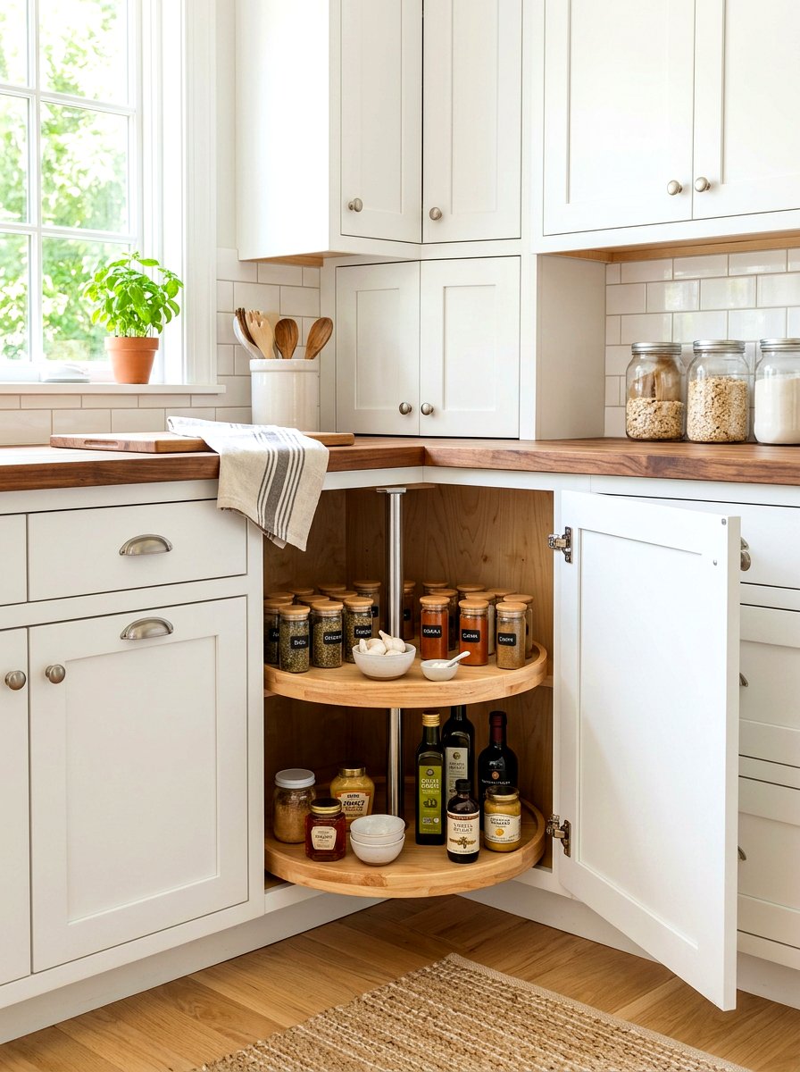 Full Circle Lazy Susan - 30 blind corner cabinet ideas
