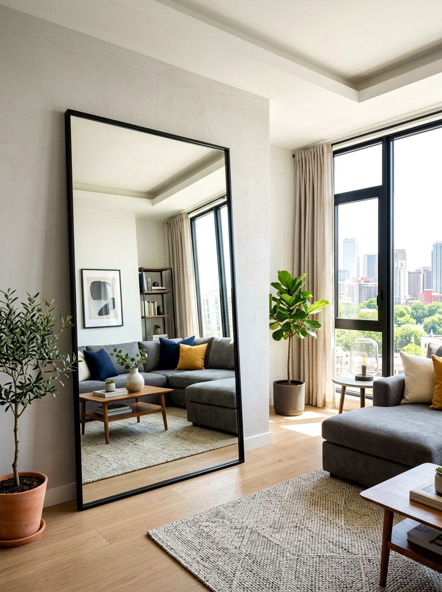 Full Length Floor Mirror - 30 reflective decor ideas