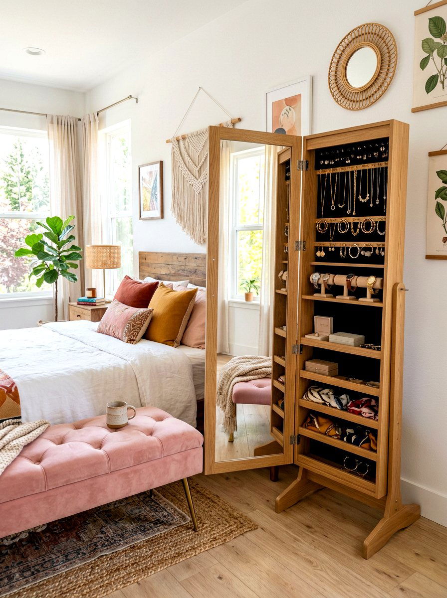 Full Length Mirror Armoire - 30 multipurpose furniture ideas