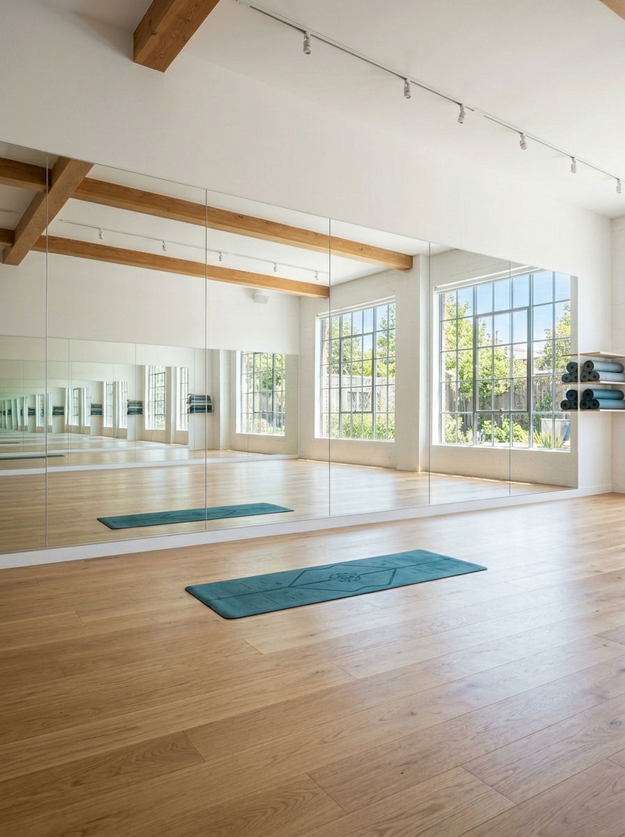 Full Length Mirror Yoga Studio - 30 yoga studio home ideas