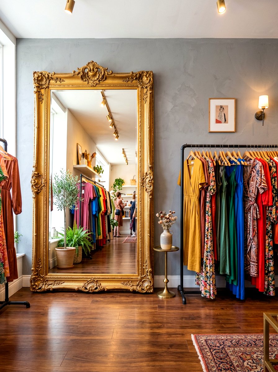 Full Length Wall Mirror - 30 boutique closet ideas