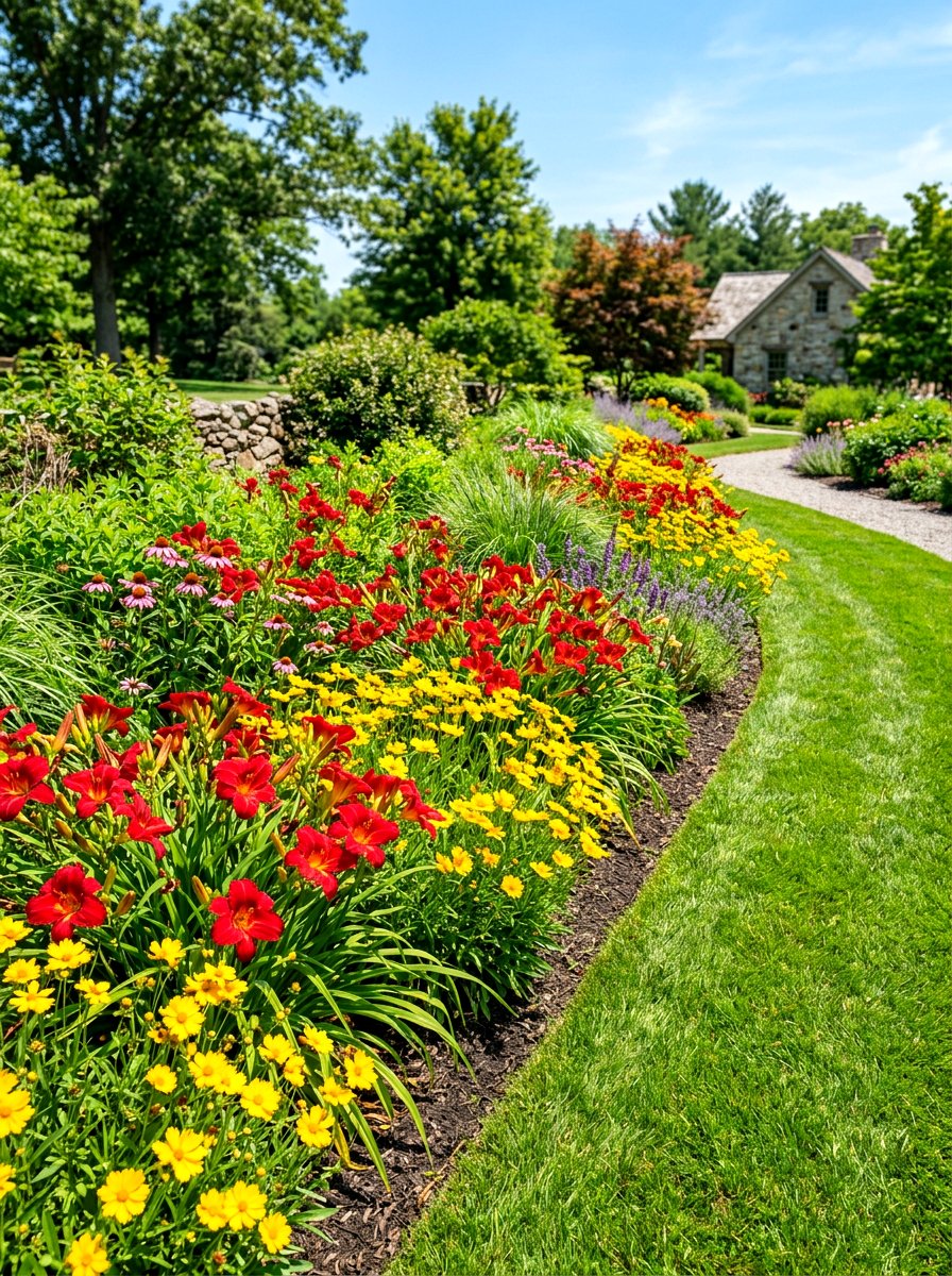 Full Sun Border - 30 perennial border ideas