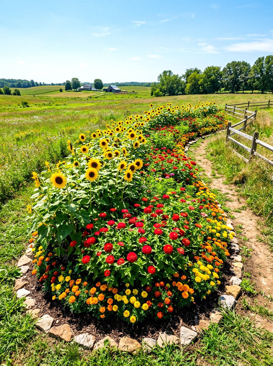 30 Simple Flower Bed Ideas for Colorful Curb Appeal All Season
