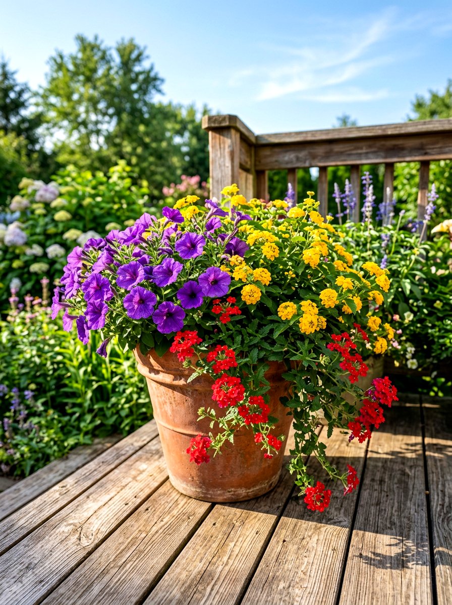 Full Sun Flower Pot - 30 summer container garden ideas