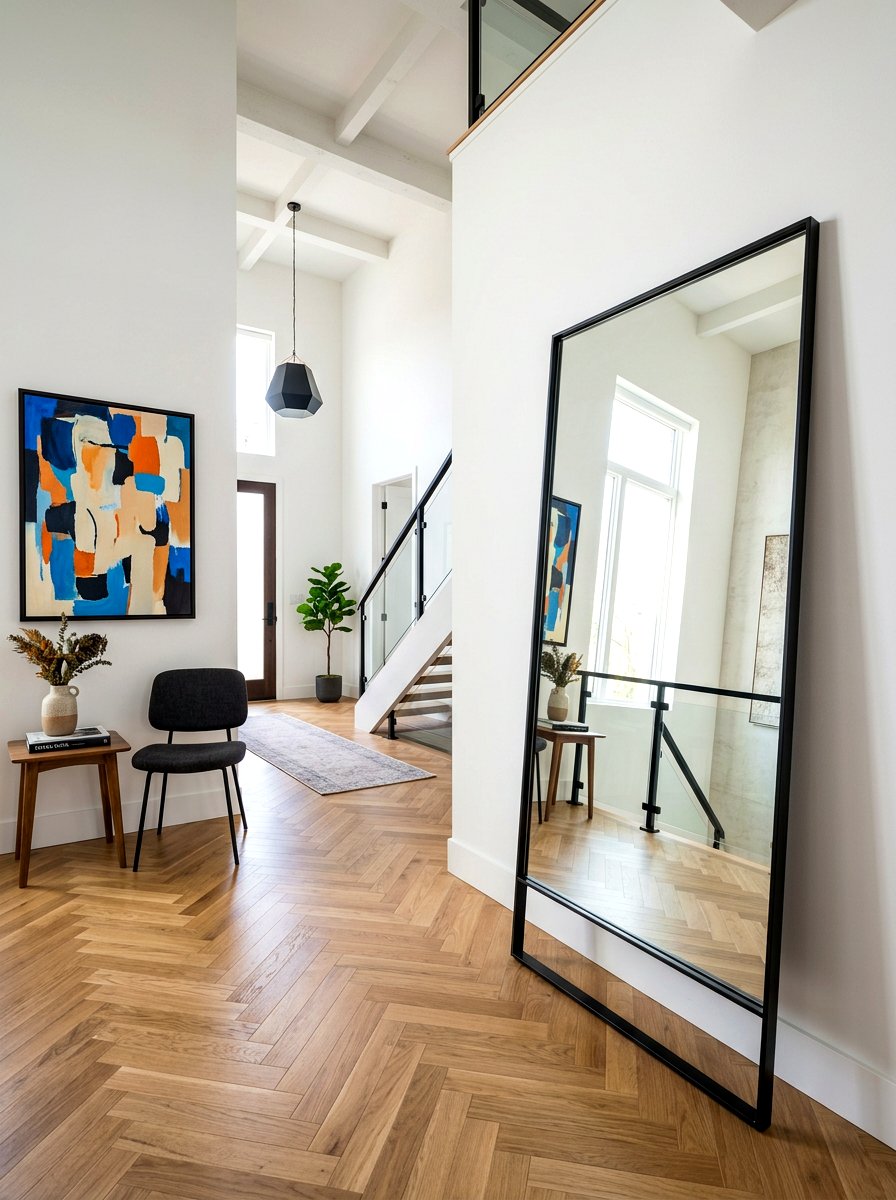 Full length leaning mirror - 30 entry mirror ideas