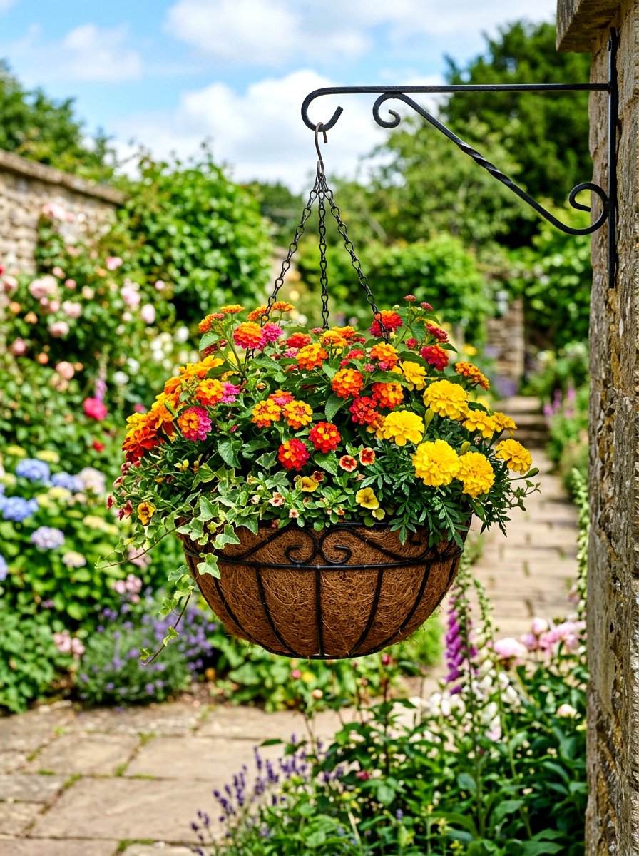 Full sun hanging flower basket - 30 hanging flower basket ideas